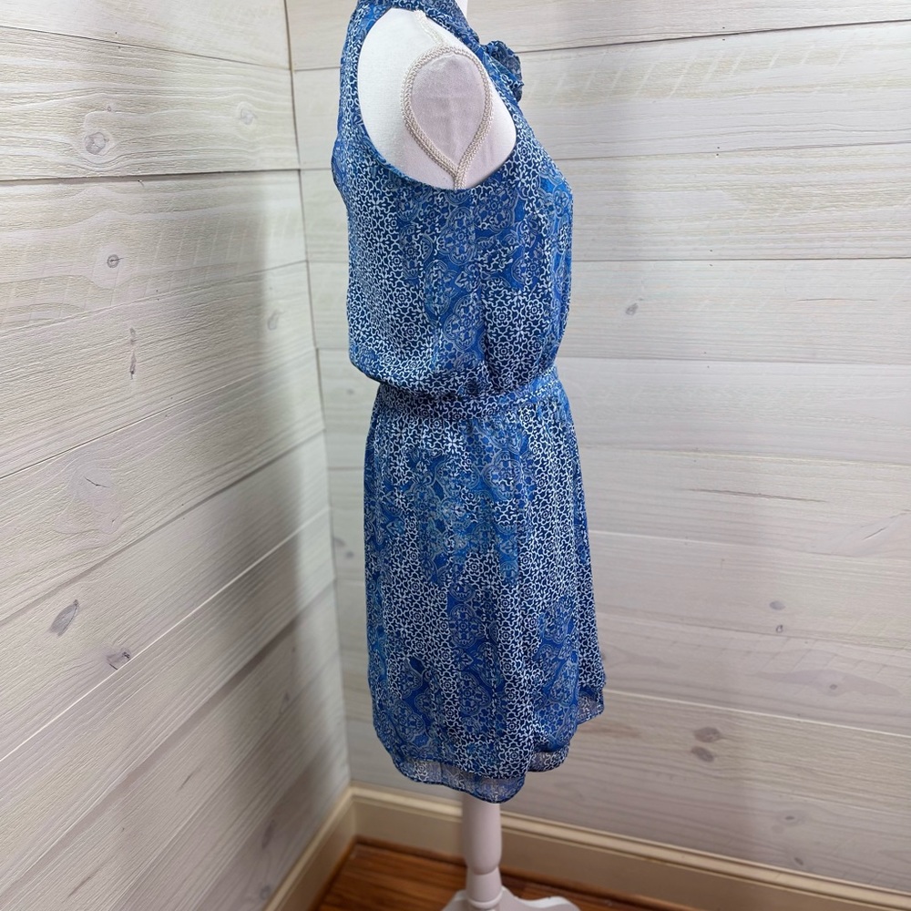 Banana Republic Medallion Print Tie Top Dress 4 FREE SHIP - Picture 4 of 5